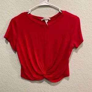 Gaze red crop top